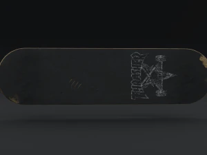 Ruined skateboard from 2000 3D Model