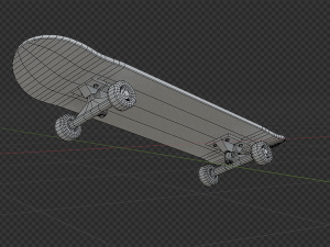 Ruined skateboard from 2000 3D Model