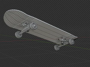 Ruined skateboard from 2000 3D Model