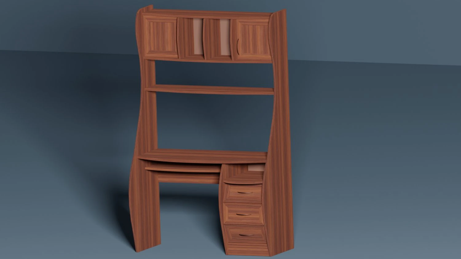 Computer table 3D Model .c4d .max .obj .3ds .fbx .stl .blend 