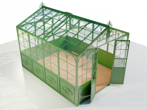 Italian Wrought Iron Greenhouse 3D Model