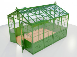 Italian Wrought Iron Greenhouse 3D Model