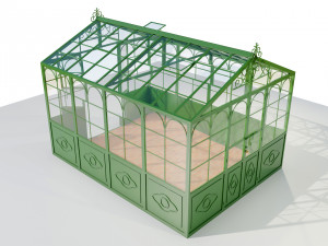 Italian Wrought Iron Greenhouse 3D Model