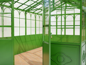 Italian Wrought Iron Greenhouse 3D Model