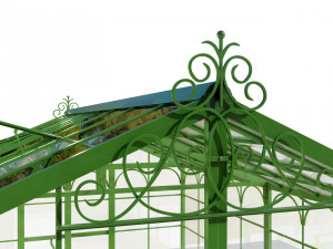 Italian Wrought Iron Greenhouse 3D Model
