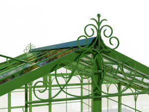 Italienisches Gew&auml;chshaus aus Schmiedeeisen 3D Modell