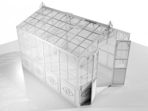 Italienisches Gew&auml;chshaus aus Schmiedeeisen 3D Modell