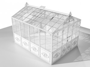Italian Wrought Iron Greenhouse 3D Model