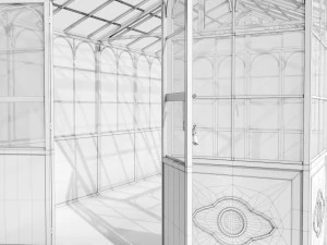 Italienisches Gew&auml;chshaus aus Schmiedeeisen 3D Modell