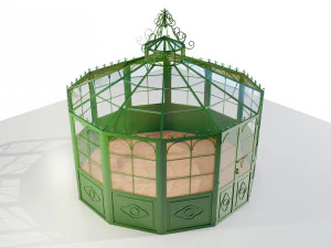 Italienisches Gew&auml;chshaus aus Schmiedeeisen 2 3D Modell