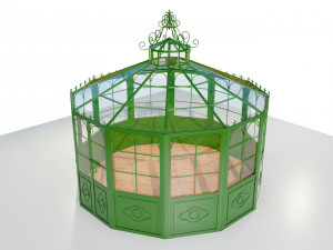 Italian Wrought Iron Greenhouse 2 3D-Modell