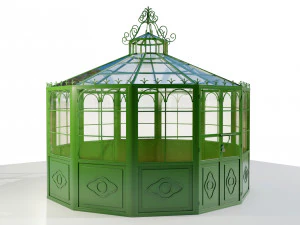 Italienisches Gew&auml;chshaus aus Schmiedeeisen 2 3D Modell