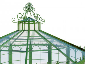 Italian Wrought Iron Greenhouse 2 3D-Modell