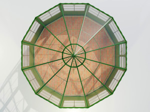 Italian Wrought Iron Greenhouse 2 3D-Modell