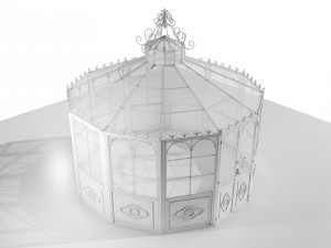 Italian Wrought Iron Greenhouse 2 3D-Modell