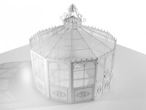 Italienisches Gew&auml;chshaus aus Schmiedeeisen 2 3D Modell