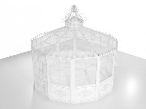 Italian Wrought Iron Greenhouse 2 3D-Modell