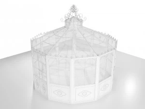 Italienisches Gew&auml;chshaus aus Schmiedeeisen 2 3D Modell