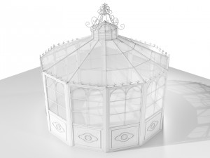 Italian Wrought Iron Greenhouse 2 3D-Modell