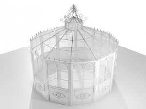 Italienisches Gew&auml;chshaus aus Schmiedeeisen 2 3D Modell