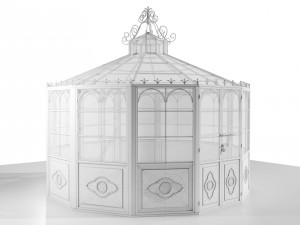 Italian Wrought Iron Greenhouse 2 3D-Modell