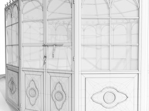 Italian Wrought Iron Greenhouse 2 3D-Modell