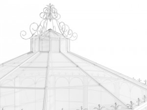 Italian Wrought Iron Greenhouse 2 3D-Modell