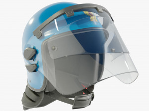 Italian Police Riot Helmet 3D मॉडल