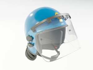 Italian Police Riot Helmet 3D 模型