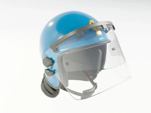 Capacete de motim da pol&iacute;cia italiana Modelo 3D