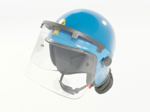 Italian Police Riot Helmet 3D 模型