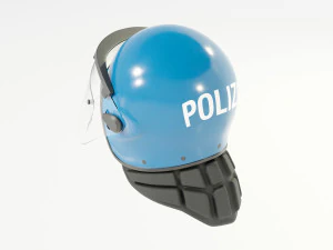 Capacete de motim da pol&iacute;cia italiana Modelo 3D