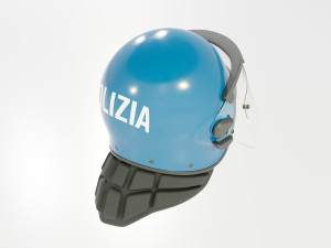 Italian Police Riot Helmet 3D 模型