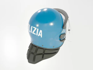 Capacete de motim da pol&iacute;cia italiana Modelo 3D