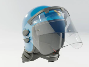 Capacete de motim da pol&iacute;cia italiana Modelo 3D