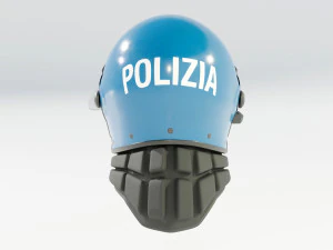 Capacete de motim da pol&iacute;cia italiana Modelo 3D