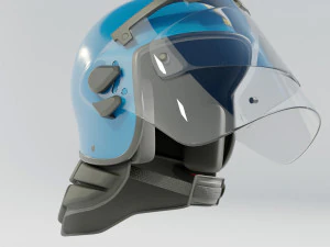 Capacete de motim da pol&iacute;cia italiana Modelo 3D