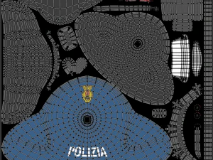 Capacete de motim da pol&iacute;cia italiana Modelo 3D