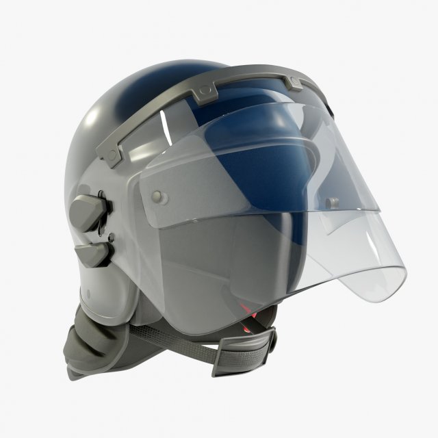 Police Riot Helmet Modelo 3D .c4d .max .obj .3ds .fbx .stl .blend 