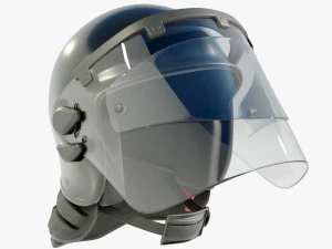 Casco antidisturbios de la polic&iacute;a Modelo 3D