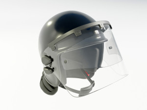 Police Riot Helmet Modelo 3D