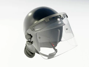 Police Riot Helmet 3D Model