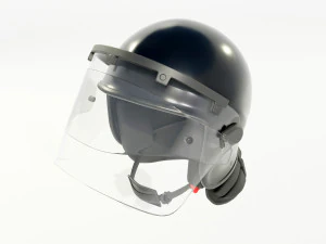 Police Riot Helmet 3D Model