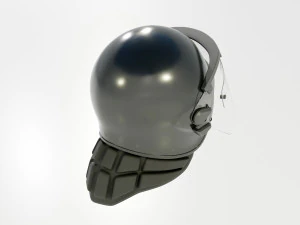 Police Riot Helmet 3D Model