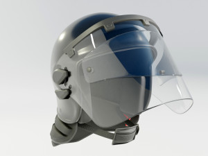 Police Riot Helmet Modelo 3D