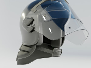 Police Riot Helmet Modelo 3D