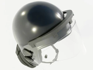 Police Riot Helmet 3D Model