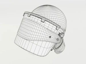 Police Riot Helmet 3D Model