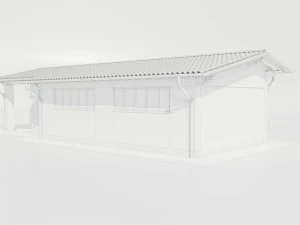 Italian Farm Building - Garage 1 3D Model