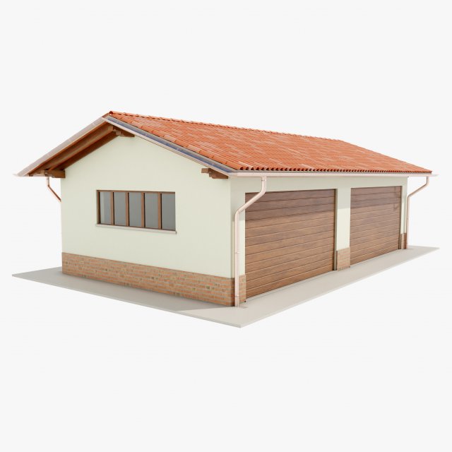 Italian Farm Building - Garage 3 3D 모델 .c4d .max .obj .3ds .fbx .stl .blend 